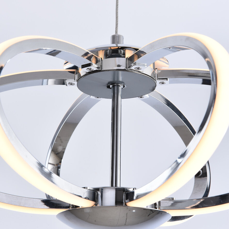 3-stegs dimbar pendellampa Yinthe - krom med integrerad LED
