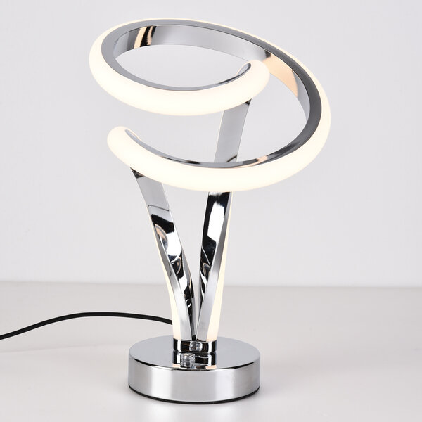 Dimbar design bordslampa Silke - krom