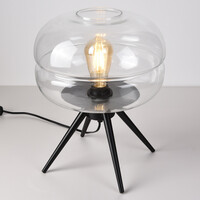 Bordslampa Joah med handblåst transparent glas
