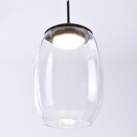 3-stegs dimbar pendellampa Isra - transparent glas