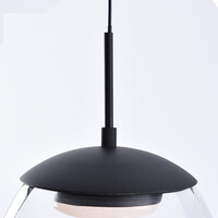 3-stegs dimbar pendellampa Isra - transparent glas