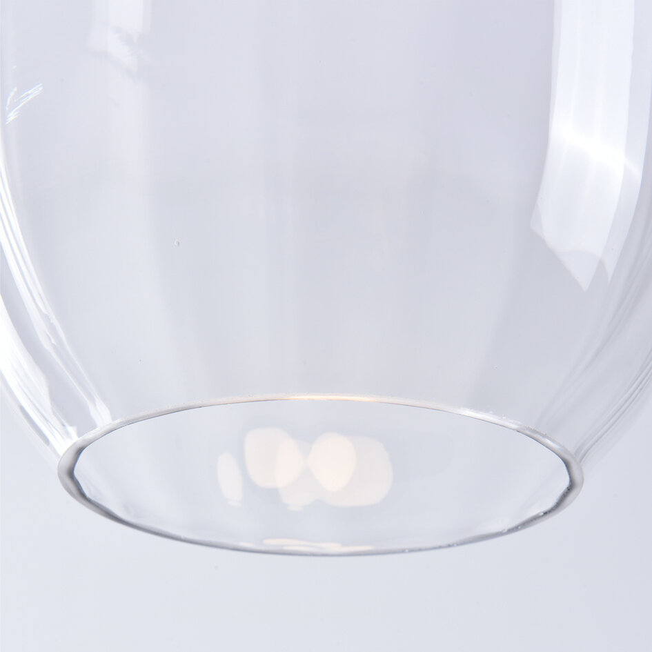 3-stegs dimbar pendellampa Isra - transparent glas