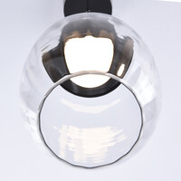 3-stegs dimbar pendellampa Isra - transparent glas