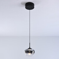 Pendellampa Florine med rökfärgat glas med färgskiftning och 3-stegs dimbar LED