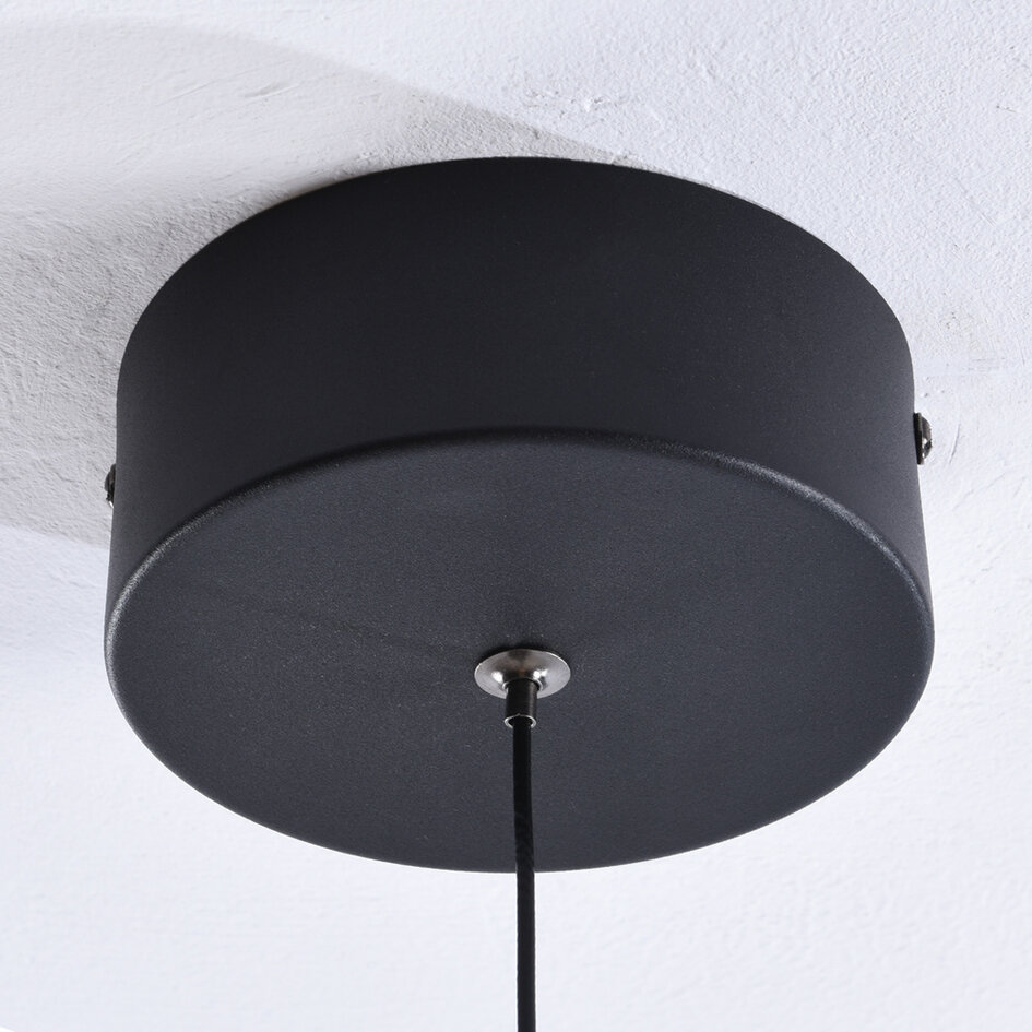 Pendellampa Florine med rökfärgat glas med färgskiftning och 3-stegs dimbar LED