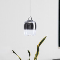 Pendellampa Melody med rökfärgat glas med färgskiftning och 3-stegs dimbar LED