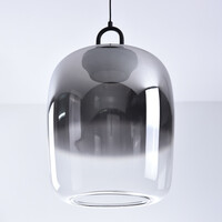 Pendellampa Melody med rökfärgat glas med färgskiftning och 3-stegs dimbar LED