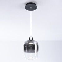 Pendellampa Melody med rökfärgat glas med färgskiftning och 3-stegs dimbar LED