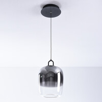 Pendellampa Melody med rökfärgat glas med färgskiftning och 3-stegs dimbar LED