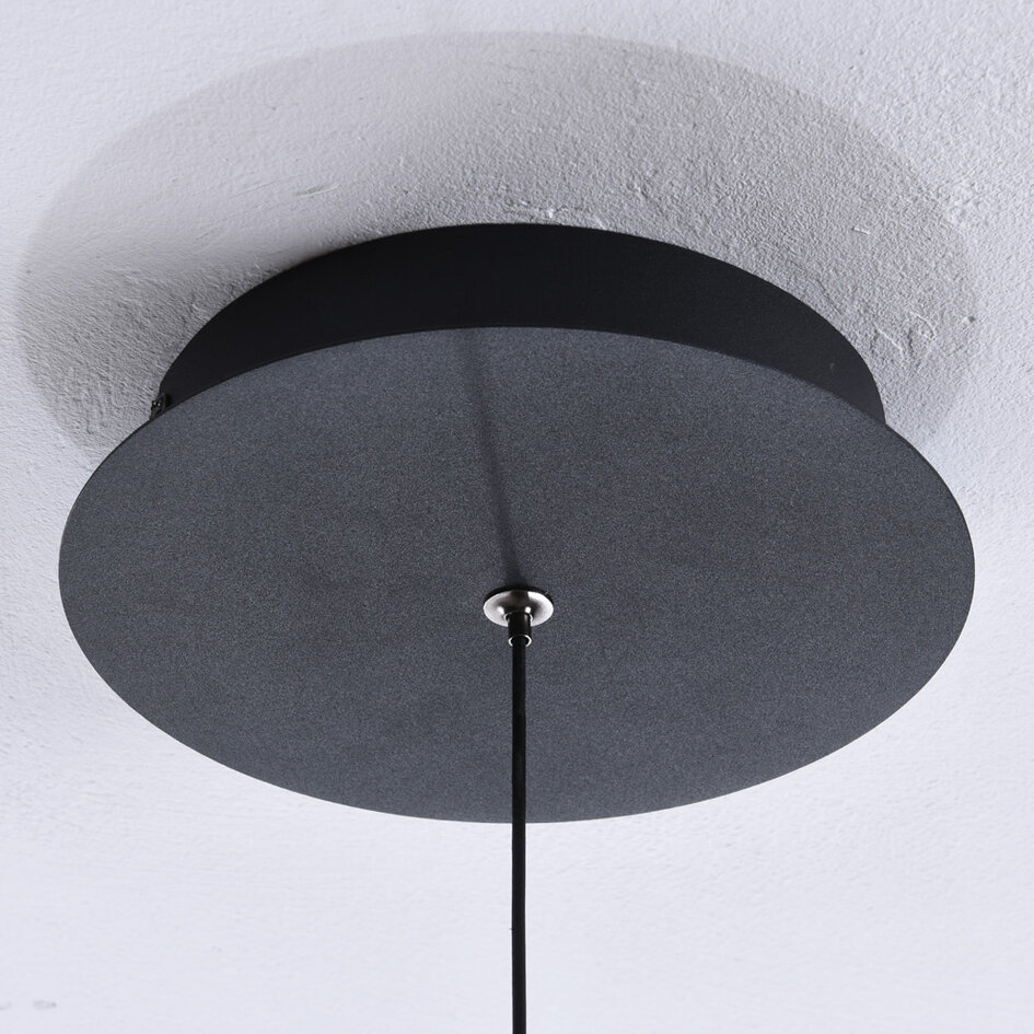 Pendellampa Melody med rökfärgat glas med färgskiftning och 3-stegs dimbar LED