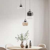 Art Deco taklampa 3-stegs dimbar och olika glasfärger - Ceylin