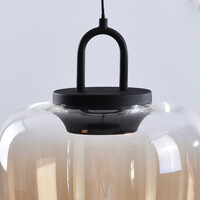 Art Deco taklampa 3-stegs dimbar och olika glasfärger - Ceylin