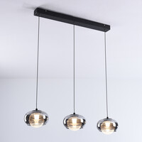 Pendellampa Vive med rökfärgat glas och 3-stegs dimbar LED