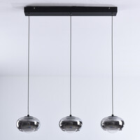 Pendellampa Vive med rökfärgat glas och 3-stegs dimbar LED