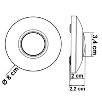LED golvdimmer 0-50 watt - vit