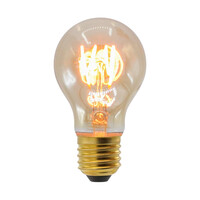 Ljusslinga set med 5 watts lampor med horisontell spiral och bärnstensfärgat glas: dimbar option