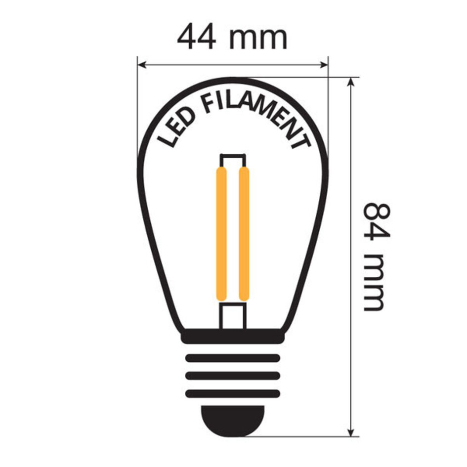 Partyslinga set med LED-lampor med dubbla filament - dimbar