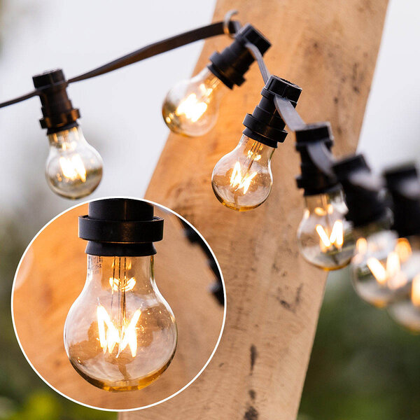 Ljusslinga set med dimbara 4 watts LED filamentlampor