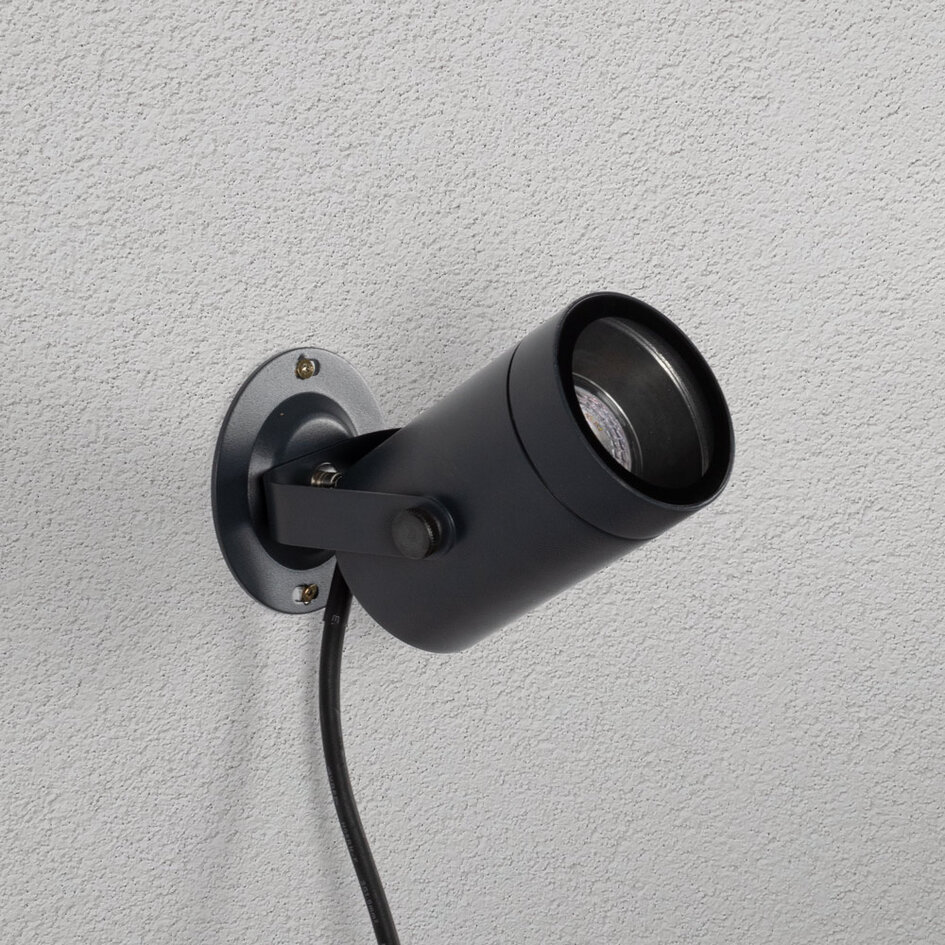 Vinkelbar utomhusvägglampa - svart