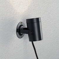 Vinkelbar utomhusvägglampa - svart