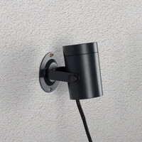 Vinkelbar utomhusvägglampa - svart