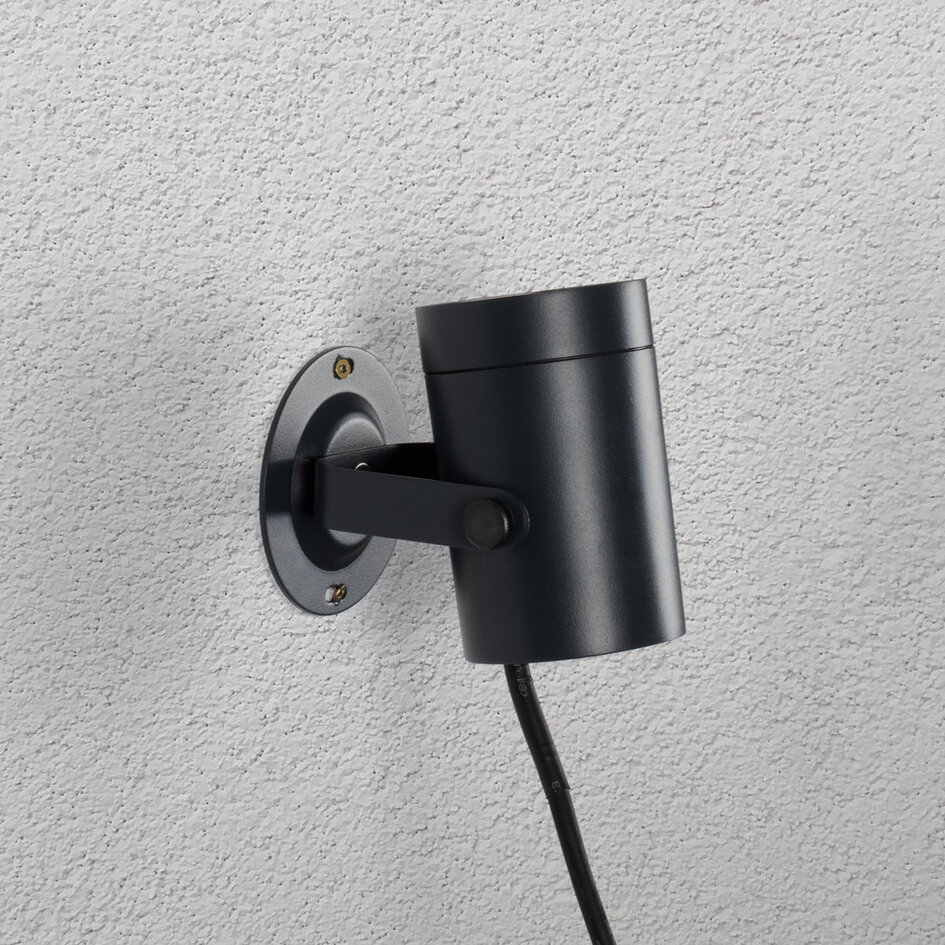 Vinkelbar utomhusvägglampa - svart