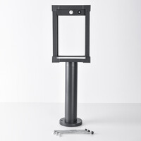 Solcellsdriven stående utomhuslampa Janita med sensor - svart med integrerad LED