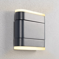 Fällbar utomhusvägglampa 9W - svart