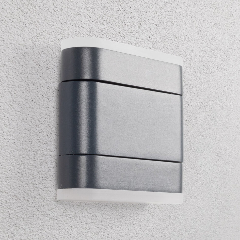 Fällbar utomhusvägglampa 9W - svart
