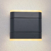 Fällbar utomhusvägglampa 9W - svart