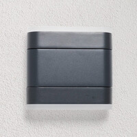 Fällbar utomhusvägglampa 9W - svart