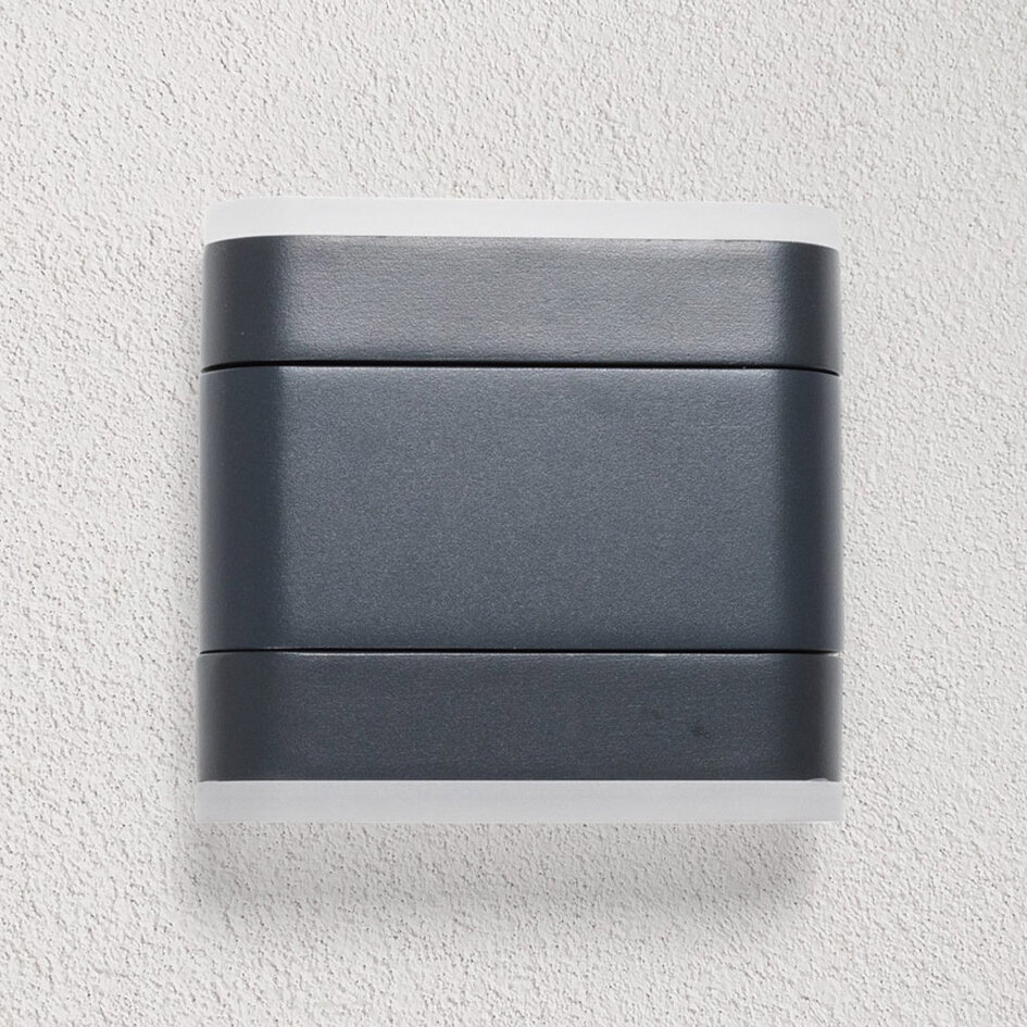 Fällbar utomhusvägglampa 9W - svart
