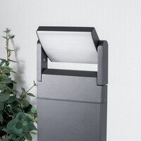 Stående utomhuslampa Jidde med vinkelbar spotlight - antracit med integrerad LED