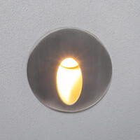 Infälld utomhusvägglampa 3W - silver