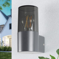 Modern utomhusvägglampa rökgrå