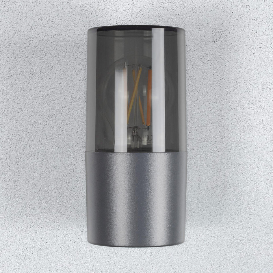 Modern utomhusvägglampa rökgrå