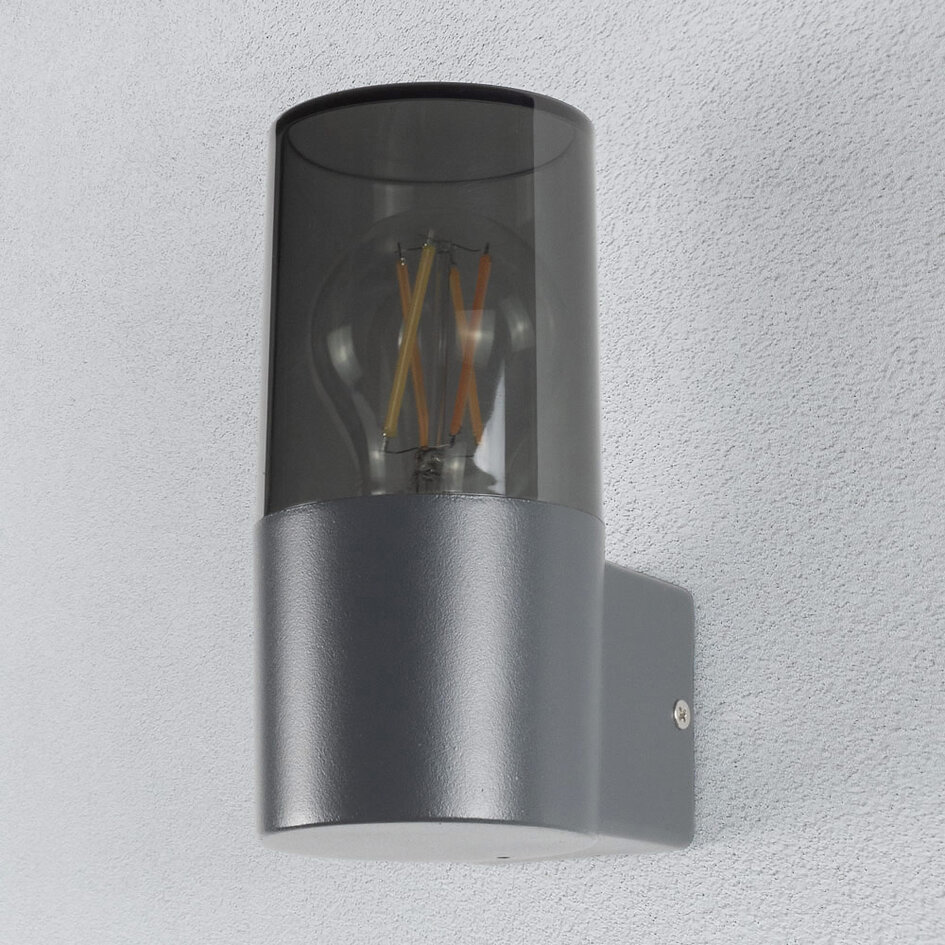 Modern utomhusvägglampa rökgrå