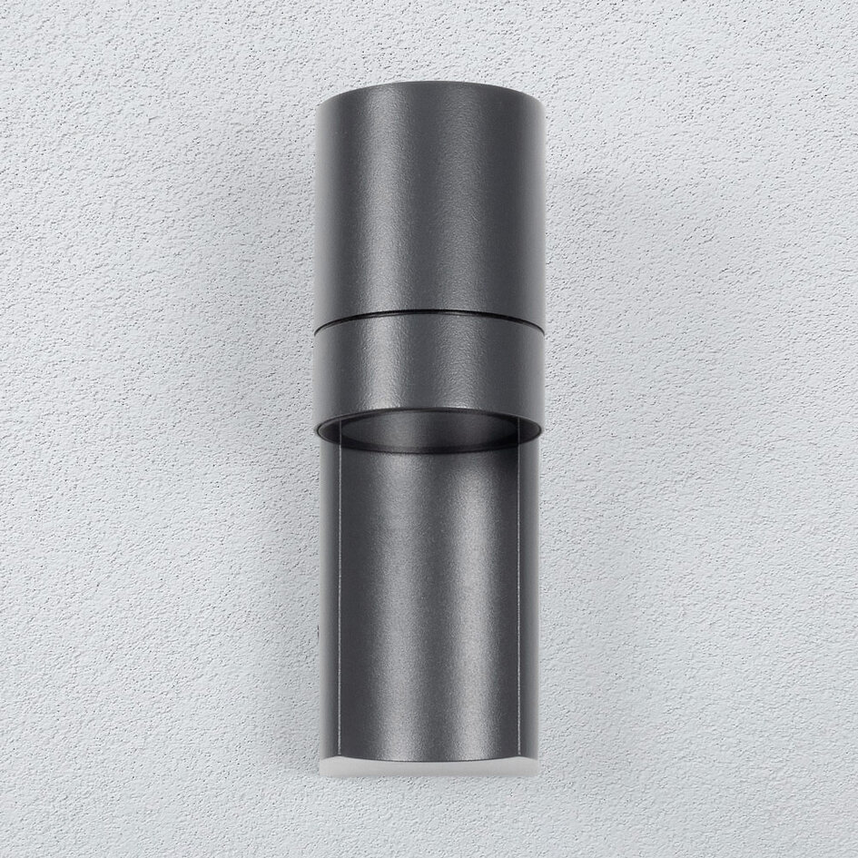 Högkvalitativ utomhusvägglampa i aluminium och glas - svart