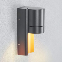 Högkvalitativ utomhusvägglampa i aluminium och glas - svart