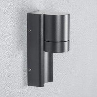 Högkvalitativ utomhusvägglampa i aluminium och glas - svart