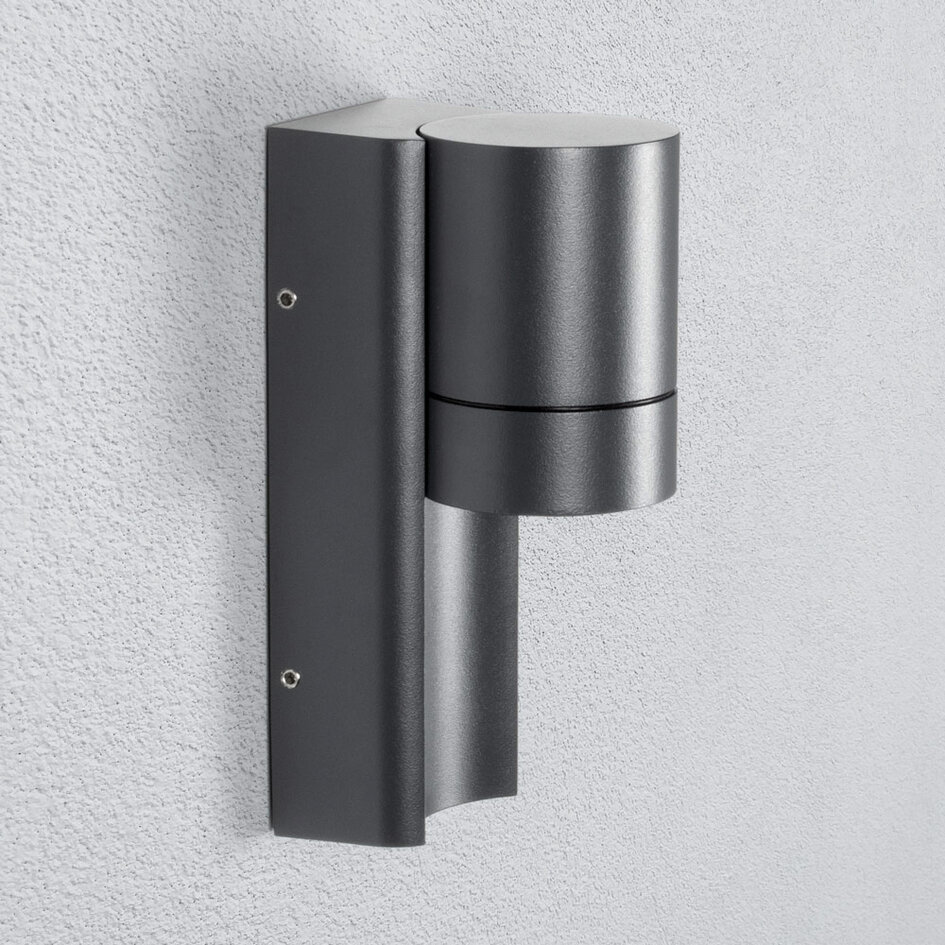 Högkvalitativ utomhusvägglampa i aluminium och glas - svart
