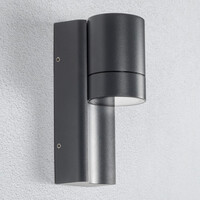 Högkvalitativ utomhusvägglampa i aluminium och glas - svart