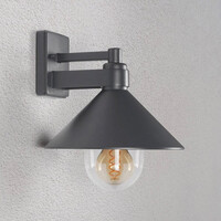 Retro utomhusvägglampa svart