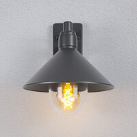 Retro utomhusvägglampa svart