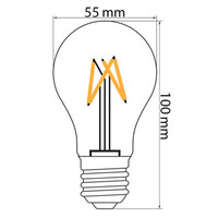 Filament-LED-lampa dimbar, varmvit 4 watt (55 mm)