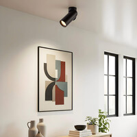 Riktbar takspotlight Minar – svart Ø6 cm