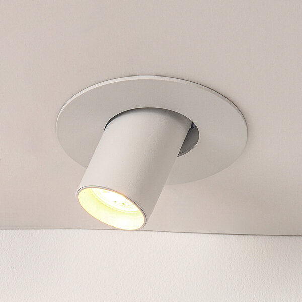 Riktbar infälld spotlight – vit Ø10 cm