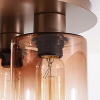 Taklampa Lyo - glasskärmar i brun ombré