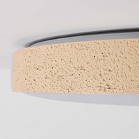 Taklampa Arvid - beige med steneffekt, 3-stegs dimbar