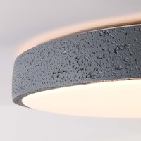 Taklampa Arvid Ø40 cm - mörkgrå med steneffekt, 3-stegs dimbar